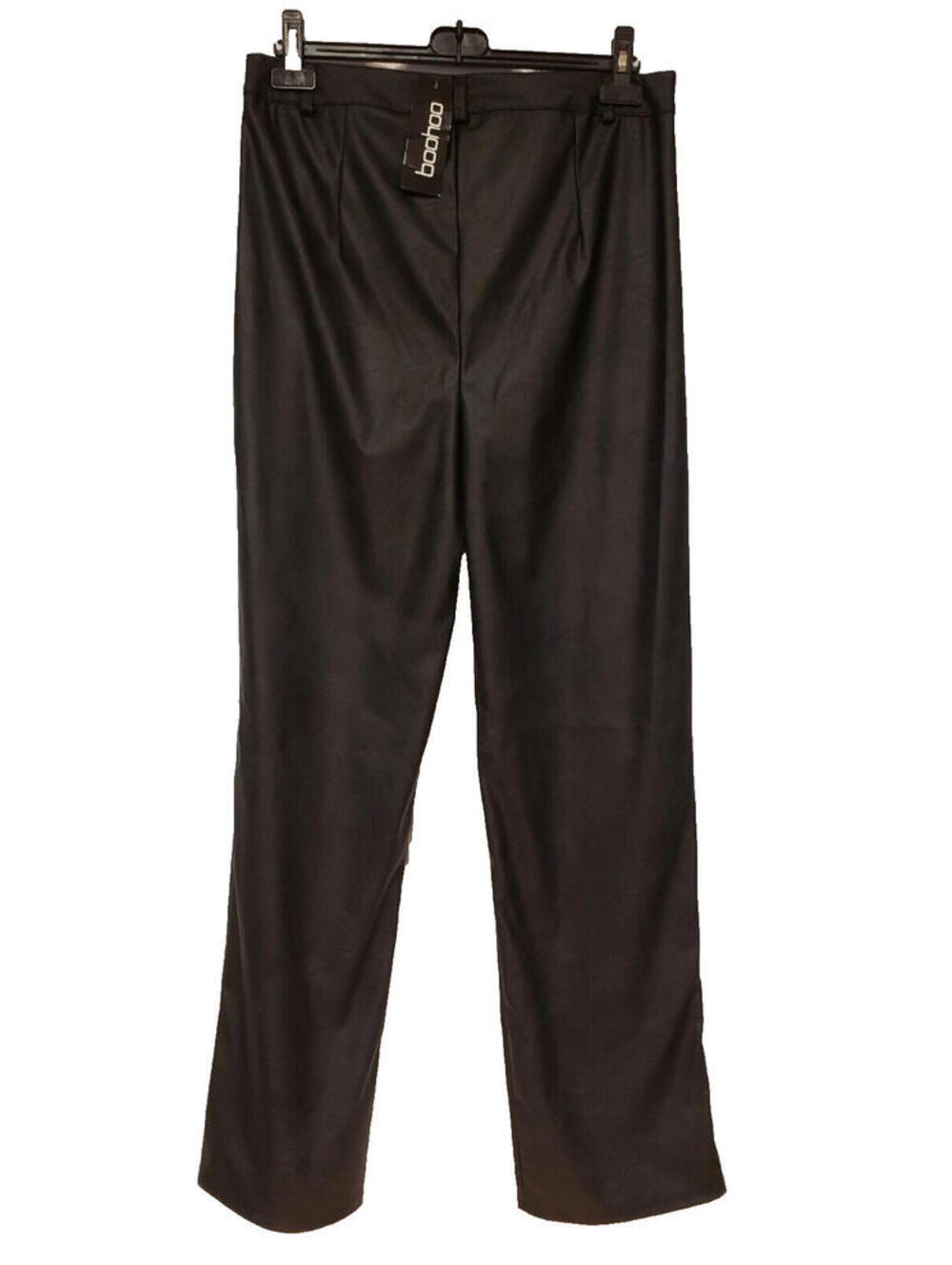 BOOHOO Wide Leg Faux Leather Women's Trousers Sz 12-US Italy